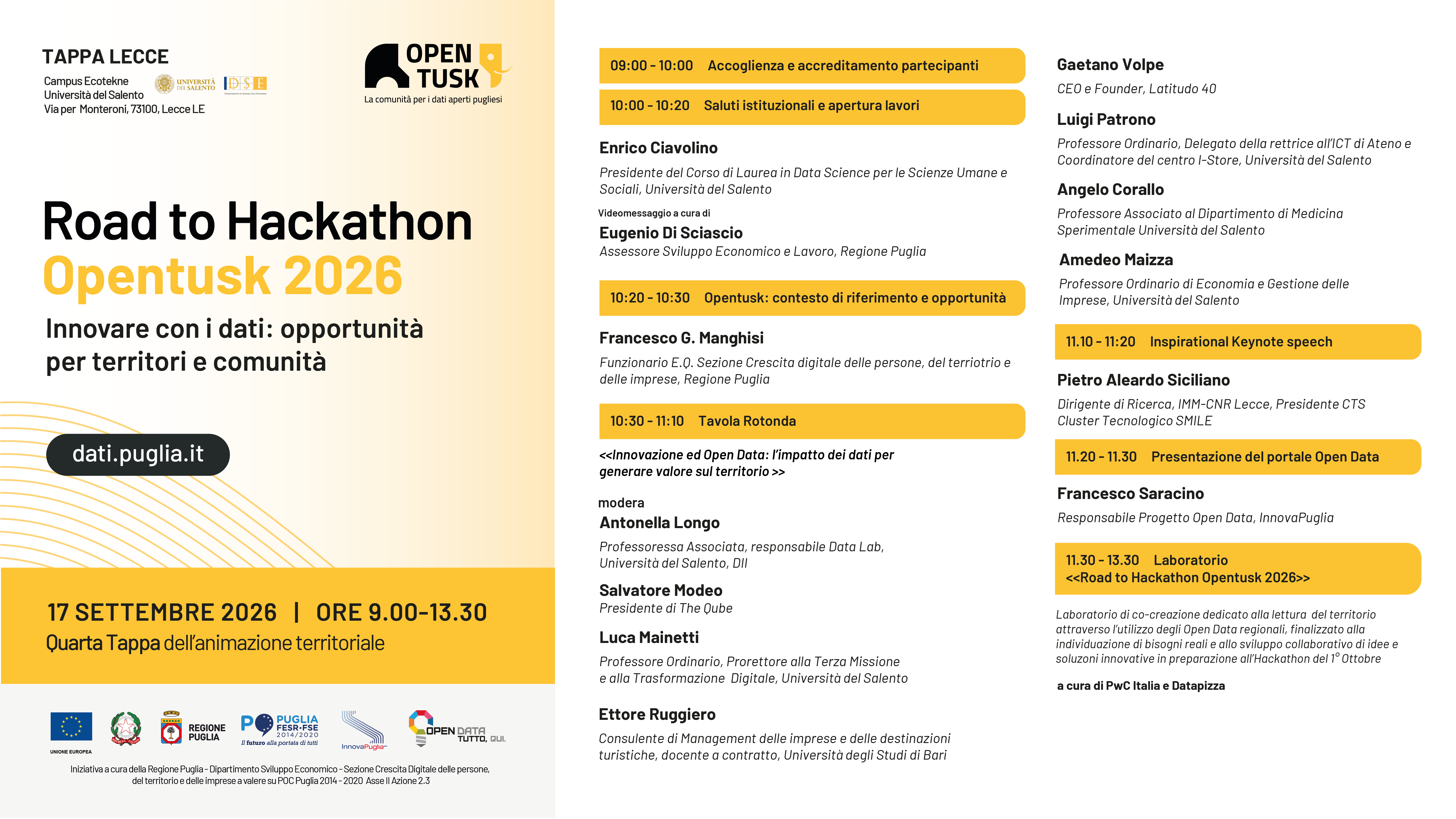 Agenda evento Road to Hackathon Opentusk 2026